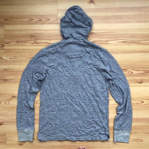 American Eagle Vintage Fit Long Sleeve Hoodie T-Shirt(L)Grey - Picture 2 of 3